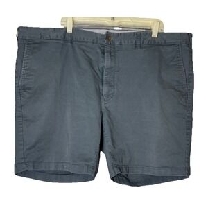 Bonobos Mens 46 Gray Solid Flat Front Chino Cotton‎ Shorts Pockets Casual